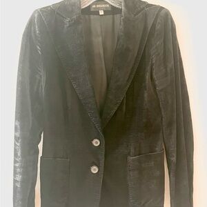 Ann Demeulemeester . Rare vintage Black velvet textured Jacket - 160$